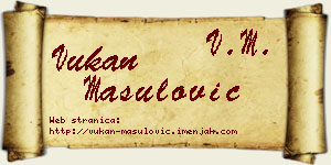 Vukan Mašulović vizit kartica